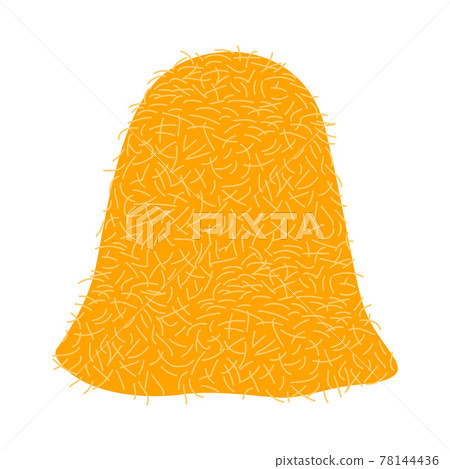 Dry Hay Stack as Crop Harvesting Vector Illustration 78144436