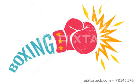 Vector vintage logo for a boxing with glove. Vector vintage logo for a boxing with glove. 78145176