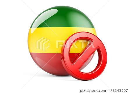 Forbidden sign with rastafarian flag, 3D rendering Forbidden sign with rastafarian flag, 3D rendering 78145907