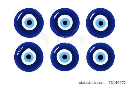 Glass islamic, greek amulet. Evil eye protection sign. 78146072