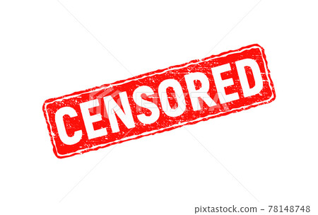 Censor control security sign sticker. Censure red stamp label, censored icon 78148748