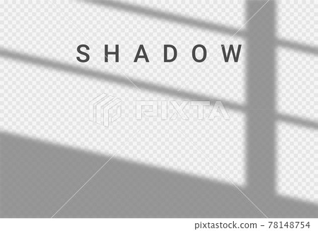 Shadow light overlay window wall scene mockup. Shadow transparent background 78148754