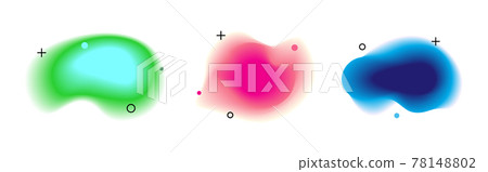 Blob abstract shape organic banner design element. Vector fluid round shape liquid amoeba 78148802
