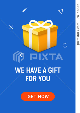 Gift box open explosive present vector illustration. Open gift box banner background 78148846