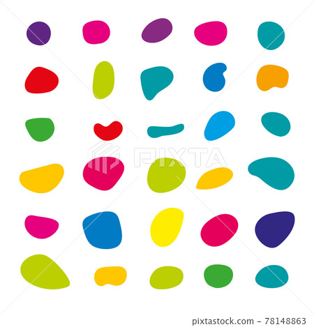 Random blob colorful organic pattern spot shape. Amorphous ink blob geometric round pattern Random blob colorful organic pattern spot shape. Amorphous ink blob geometric round pattern 78148863