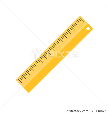 Ruler flat isolated icon. Rule measure length scale meter illustration 78148874