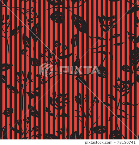 Orange Botanical Floral Seamless Pattern Background Orange Botanical Floral Seamless Pattern Background 78150741