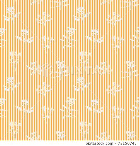 Orange Botanical Floral Seamless Pattern Background Orange Botanical Floral Seamless Pattern Background 78150743