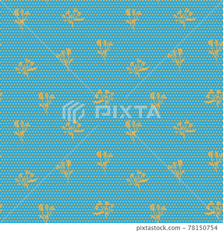Orange Botanical Floral Seamless Pattern Background Orange Botanical Floral Seamless Pattern Background 78150754
