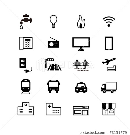 Icon set for living infrastructure Icon set for living infrastructure 78151779