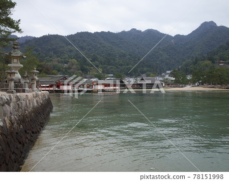 Itsukushima Shrine panoramic view _ Miyajima in Aki Itsukushima Shrine panoramic view _ Miyajima in Aki 78151998