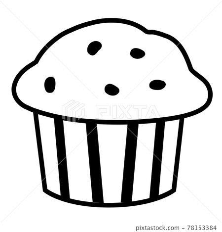 muffin icon on white background. bakery sign. cupcakes symbol. flat style. muffin icon on white background. bakery sign. cupcakes symbol. flat style. 78153384