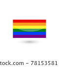 LGBT Rainbow color flag icon Pride of Gay, Lesbian colorful concept vector background 78153581