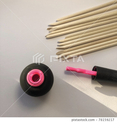 Top view of manicure and pedicure equipment on white background Top view of manicure and pedicure equipment on white background 78159217