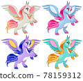 Baby pegasus on two legs 78159312