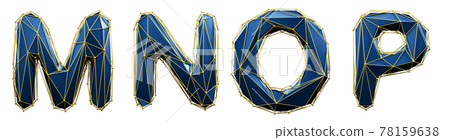 Realistic 3D set of letters M, N, O, P made of low poly style. Collection symbols of low poly style blue color glass isolated on white background 3d Realistic 3D set of letters M, N, O, P made of low poly style. Collection symbols of low poly style blue color glass isolated on white background 3d 78159638