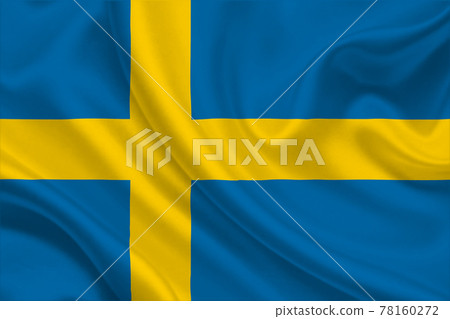 3D Flag of Sweden on fabric 78160272