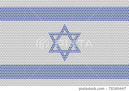 3D Flag of Israel on metal 78160447