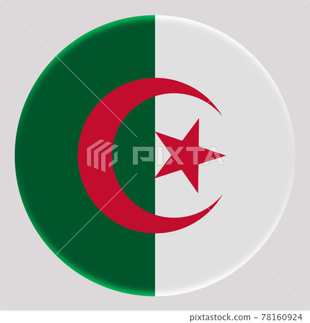3D Flag of Algeria on circle 3D Flag of Algeria on circle 78160924