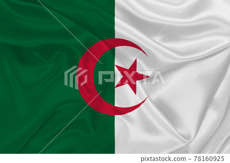 3D Flag of Algeria on fabric 3D Flag of Algeria on fabric 78160925