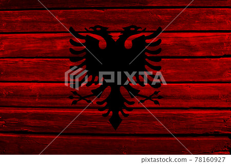 3D Flag of Albania on wood 3D Flag of Albania on wood 78160927