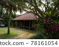 Okinawan old folk house image red roof tile 78161054