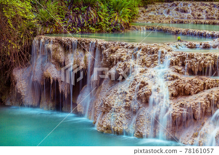 Turquoise water of Krushuna waterfalls, Bulgaria Turquoise water of Krushuna waterfalls, Bulgaria 78161057