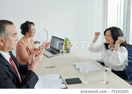 Woman getting dream job Woman getting dream job 78162005