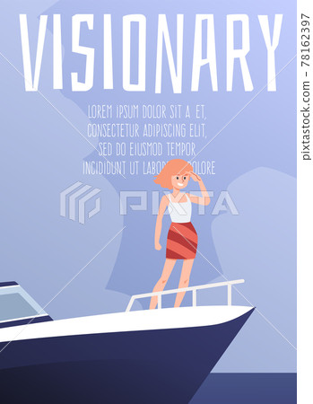 Visionary and future goals card or banner design, flat vector illustration. Visionary and future goals card or banner design, flat vector illustration. 78162397