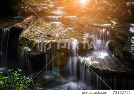 Blurred background,The waterfall at Wat Tham Pha Daen in Sakon Nakhon Province is a new tourist destination. Blurred background,The waterfall at Wat Tham Pha Daen in Sakon Nakhon Province is a new tourist destination. 78162795