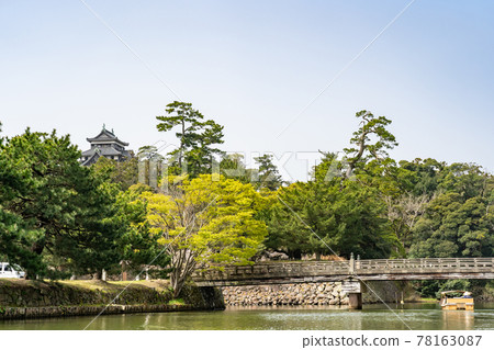 Horikawa Tour of Matsue Castle, Matsue City, Shimane Prefecture View from Kitahori Bridge and Ship 78163087