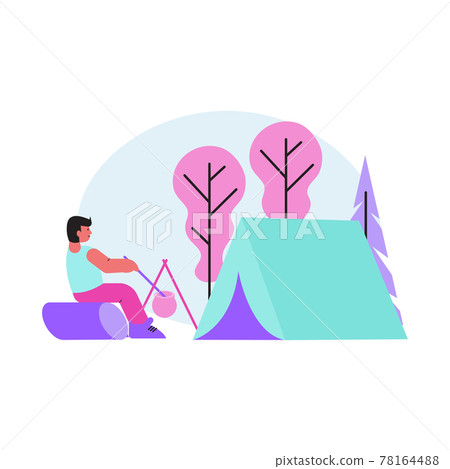 Camping Flat Icon Camping Flat Icon 78164488