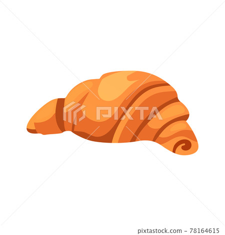 Flat Croissant Illustration 78164615