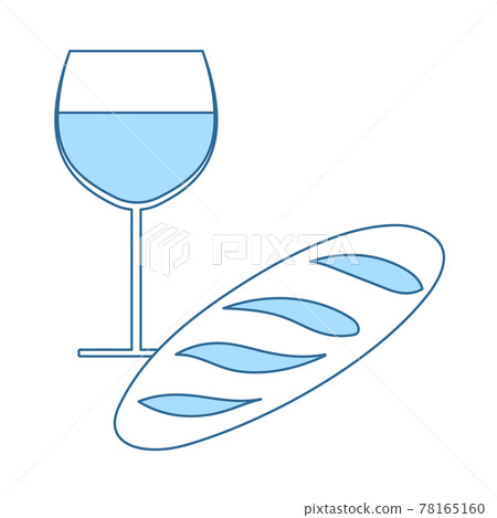 Easter Wine And Bread Icon - Stock Illustration [78165160] - PIXTA