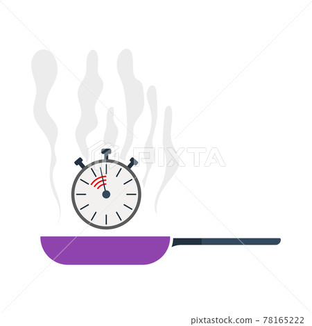 Pan With Stopwatch Icon - Stock Illustration [78165222] - PIXTA