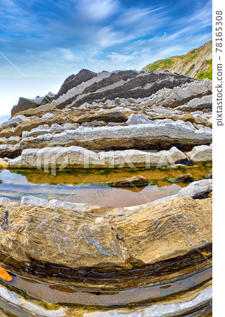 Steeply-tilted Layers of Flysch, Basque Coast UNESCO Global Geopark, Spain Steeply-tilted Layers of Flysch, Basque Coast UNESCO Global Geopark, Spain 78165308
