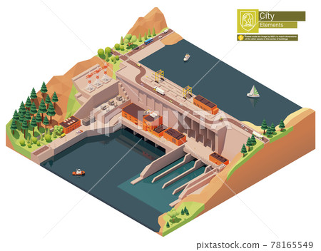 Vector isometric hydroelectric power station 78165549