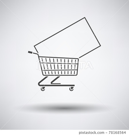Shopping Cart With TV Icon Shopping Cart With TV Icon 78168564