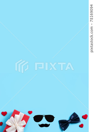 father's day background top view paper decoration Father's day 78169094