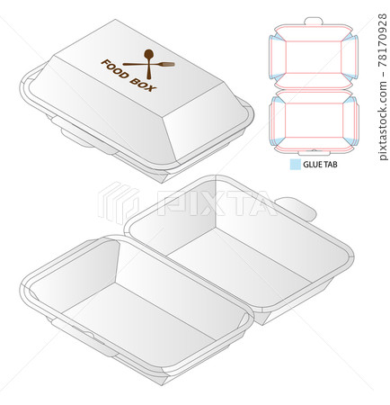 Box packaging die cut template design. 3d mock-up 78170928
