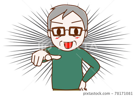 Video material ・ An elderly man pointing at the... - Stock Illustration  [78171081] - PIXTA