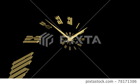 Classic gold spiral 3D render Classic gold spiral 3D render 78171386