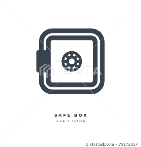 Money safe thin line icon isolated on white background. Money safe thin line icon isolated on white background. 78172017