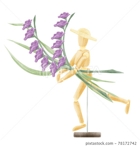 手繪水彩風格的模型玩偶圖畫 手繪水彩風格的模型玩偶圖畫 78172742