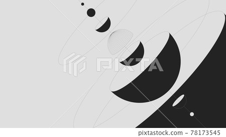 Composition of abstract geometric shapes, spheres and hemispheres of various sizes, minimalistic brutalism in monochrome colors, vector background for poster art and prints Composition of abstract geometric shapes, spheres and hemispheres of various sizes, minimalistic brutalism in monochrome colors, vector background for poster art and prints 78173545