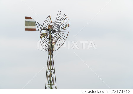 Old windmill, wind power station in the white sky energy environmental Old windmill, wind power station in the white sky energy environmental 78173740
