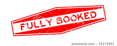 Grunge red fully booked word hexagon rubber seal stamp on white background Grunge red fully booked word hexagon rubber seal stamp on white background 78173891