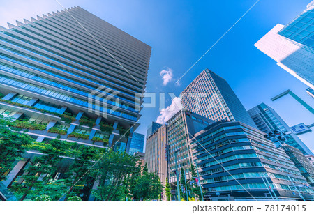 日本東京城市景觀:從京橋路口看寫字樓 日本東京城市景觀:從京橋路口看寫字樓 78174015