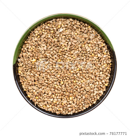 barnyard millet seeds seeds in round bowl isolated barnyard millet seeds seeds in round bowl isolated 78177771
