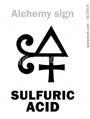 Alchemy Alphabet Sulfuric Acid Oil Of Stock Illustration 78178575 Pixta